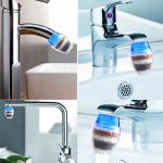 Generic 1Pcs Portable Water Filter for Kitchen Faucet Activated Carbon Purifier Removes Rust Sediment Compact Space Saving Design
