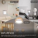product_image_name-Tuya-Wifi Smart Light Switch EU 1 Gang Touch Light Switch No Neutral Wire Wall Light Switches for Alexà Google Voice Control-2