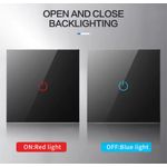 product_image_name-Tuya-Wifi Smart Light Switch EU 1 Gang Touch Light Switch No Neutral Wire Wall Light Switches for Alexà Google Voice Control-3