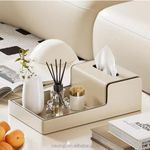Generic Multifunctional Tissue Box Holder with Storage Tray -BEIGE