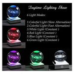 Generic 3D Laser-Engraved Solar System & Galaxy Crystal Ball – Glowing Crystal Ball Night Light – Gift - image 7