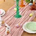 Generic Cheesecloth Table Runner 35x118 inch Boho Gauze Table Runner - image 7