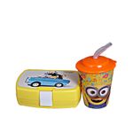 Despicable Me Minions Sandwich Box with Bottle- Yellow