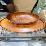 Generic Wooden Flat Plate and Soup Bowl - image 4