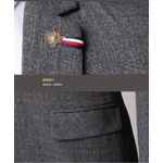 product_image_name-Nil-Suit Set Men's Three-Piece Spring and Autumn Korean Style Slim-Fit Small Suit Business Professional Formal Dress Groom Wedding Dress-1