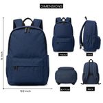 Fashion Blue Basic Backpack School bag - image 3