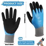 Generic Insulated Electrician Gloves 1000V, High Voltage Resistant Flame Retardant Work Gloves - image 2