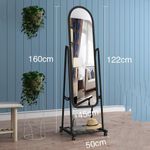 product_image_name-Generic-Mobile Adjustable Dressing Mirror Stand with Storage Wheel-2