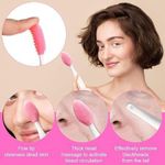2PCS Exfoliating Lip Brush Nose Cleaning Brush Blackhead Remove Brush