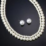 product_image_name-Fashion-Stunning Double Line Pearl Necklace Set For Women-2