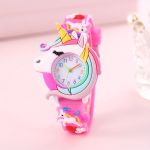 Fashion New Unicorn Cartoon Watch for Kids, Silicone, Quartz Movement, Non-Water Resistant, Battery Powered, Button Battery Included, Mixed Colors, Cute Design, Durable Strap - image 4