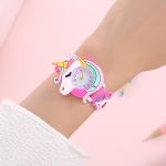 Fashion New Unicorn Cartoon Watch for Kids, Silicone, Quartz Movement, Non-Water Resistant, Battery Powered, Button Battery Included, Mixed Colors, Cute Design, Durable Strap - image 5