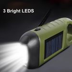 MATIHO Mini Hand Crank Solar LED Emergency Flashlight,USB Output,Type C - image 3