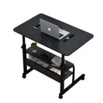 Adjustable Double Layer Bedside Laptop Table With Wheels