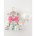 Girls' dress and hat 