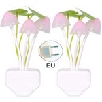 Generic 2-Pack LED Night Light, 0.6W Plug-In Wall Lamp(European standard plug)