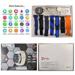 Generic Series 10 Ultra3 7-in-1 Strap 2.2" Bluetooth Call Full Touchscreen Smartwatch- For Android and iOS