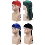 4 Pcs NEW Classic Velvet Durag - Blue,green,Red And Black