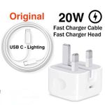 Generic British 20W fast charger for Iphones with USB Type C- Lighting cable