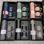 : 500ml Vacuum Flask Set With 3 Cups And Gift Box