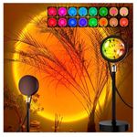 product_image_name-Generic-Rechargeable Sunset Lamp Projector with Remote & 16 Color Lighting Effects - Upgrade Your Room Ambience-1