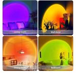 product_image_name-Generic-Rechargeable Sunset Lamp Projector with Remote & 16 Color Lighting Effects - Upgrade Your Room Ambience-6