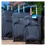 product_image_name-Fashion-BLACK LUXURY Padded Travel Bag - 3Sets-1