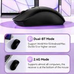 Generic Dual-Mode (2.4G + Bluetooth) Wireless Mouse – Long Battery Life, Ergonomic & High-Performance (Black) - image 5