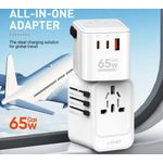 product_image_name-Ldnio-Z6 3 USB Ports 65W GaN Travel Adapter-1
