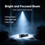 MATIHO Waterproof Long Range Tactical Torch, Adjustable Focus Rechargeable LED Flashlight for Camping Hiking Daily Use - image 3