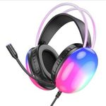 Generic Wireless Gaming Rechargeable Headset with Microphone, RGB Lighting, Stereo Surround Sound