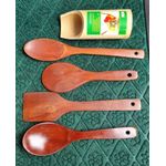 4 PCs Unique wooden spoon Set