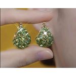 Green Crystal Ear Cuffs