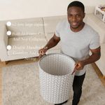 product_image_name-Generic-62L Laundry Basket With Handle Folded Waterproof For Bathroom Dorms-4