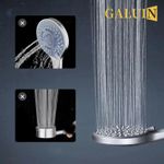 GALUIN 12cm Large Panel Pressure-Boosting Shower Head for Domestic Water Heaters - Black - image 3