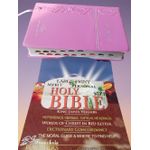 Generic Holy Bible KJV Large Print Merit Personal Reference Edition,Thumb index Pink Leather Color - image 2