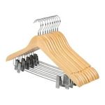 product_image_name-Generic-Wooden Hanger With Clips(pack Of 5)-1