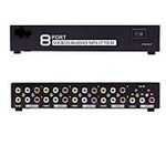 8 Ports Audio and Video Splitter