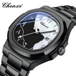 Chenxi Silver Steel Chronograph Wristwatch – Non-Fading, Original Quality (Latest Version)