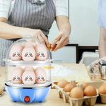 Generic Egg Cooker 14 Egg Capacity Electric Egg Cooker Perfect Hard Boiled Egg Maker with Timer for Hard Boiled Eggs, Steaming Shelf for Bread and Vegetables - image 3