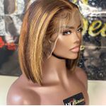 P4/27 Highlight Bob Wig Straight 13x4 Full Lace Frontal