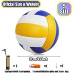 Generic Standard Size 5 Volleyball Ball -Includes Ball Pump & Bag