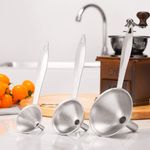 Generic Funnels, 3 Pcs Stainless Steel Kitchen Funnel Set, Mini Long Handle Funnel with 2  Cleaning Brush - image 7