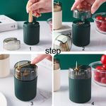 Generic Convenient Household Toothpick Storage Box - Automatic Release Press-Type Plastic Glass Toothpick-Free - image 2