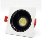 Modern Single-Head Anti-Glare Square Recessed COB LED Downlight.