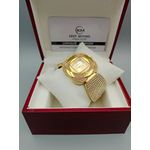 Keep Moving Highly Sophisticated Non Fading Diamond Iced Gold Wristwatch For Ladies