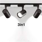 Generic Complete COB LED Track Light Set - Energy Saving Ceiling Spot Light - black
