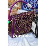 Ladies Everything Lovely Slanted Clutch Purse - Purple