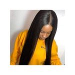 Silky Long Bone Straight Hair Wig With Closure