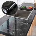 Generic 3D Marble Design Multifunctional Kitchen/Wardrobe Wallpaper Sticker – White/Black (60cm x 5m) - image 5